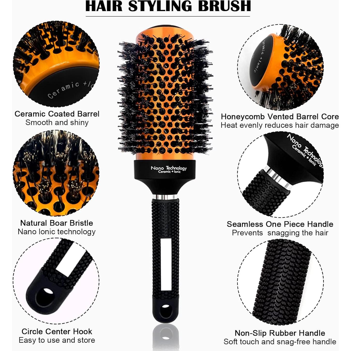 Juego de Cepillos Redondos MAXLINK con Iones Cerámicos - 5 Piezas