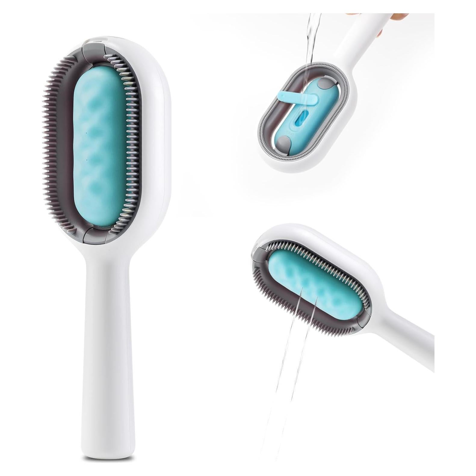 Cepillo de Agua 4 en 1 DUMPILL para Gatos y Perros Azul