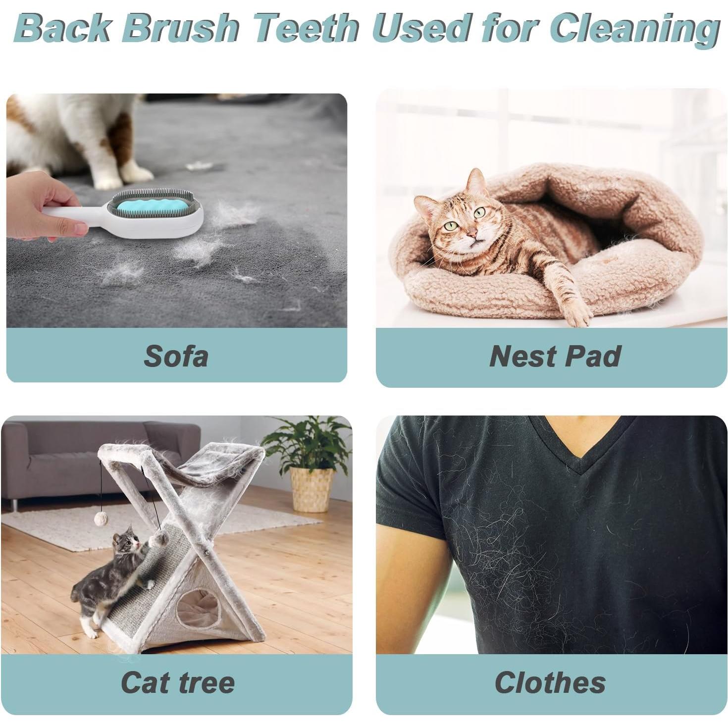 Cepillo de Agua 4 en 1 DUMPILL para Gatos y Perros Azul