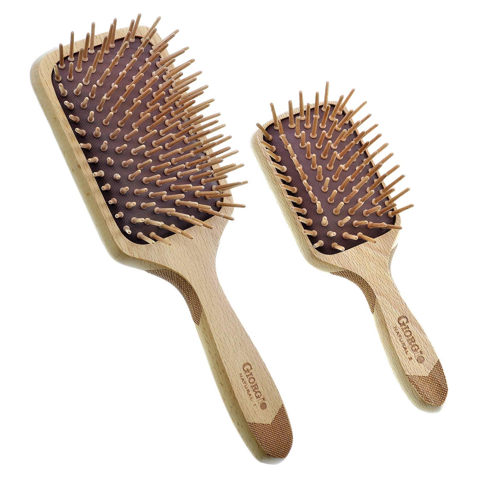 Cepillo Desenredante de Madera Ecológica Giorgio - Paquete