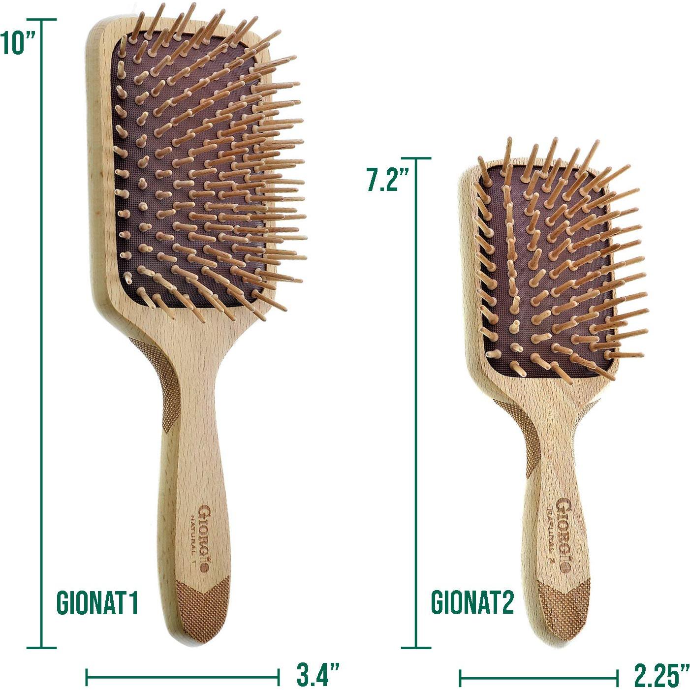 Cepillo Desenredante de Madera Ecológica Giorgio - Paquete