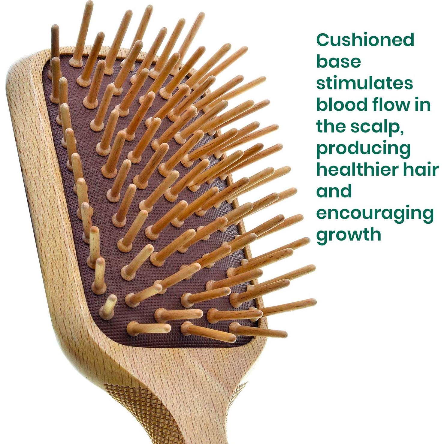 Cepillo Desenredante de Madera Ecológica Giorgio - Paquete