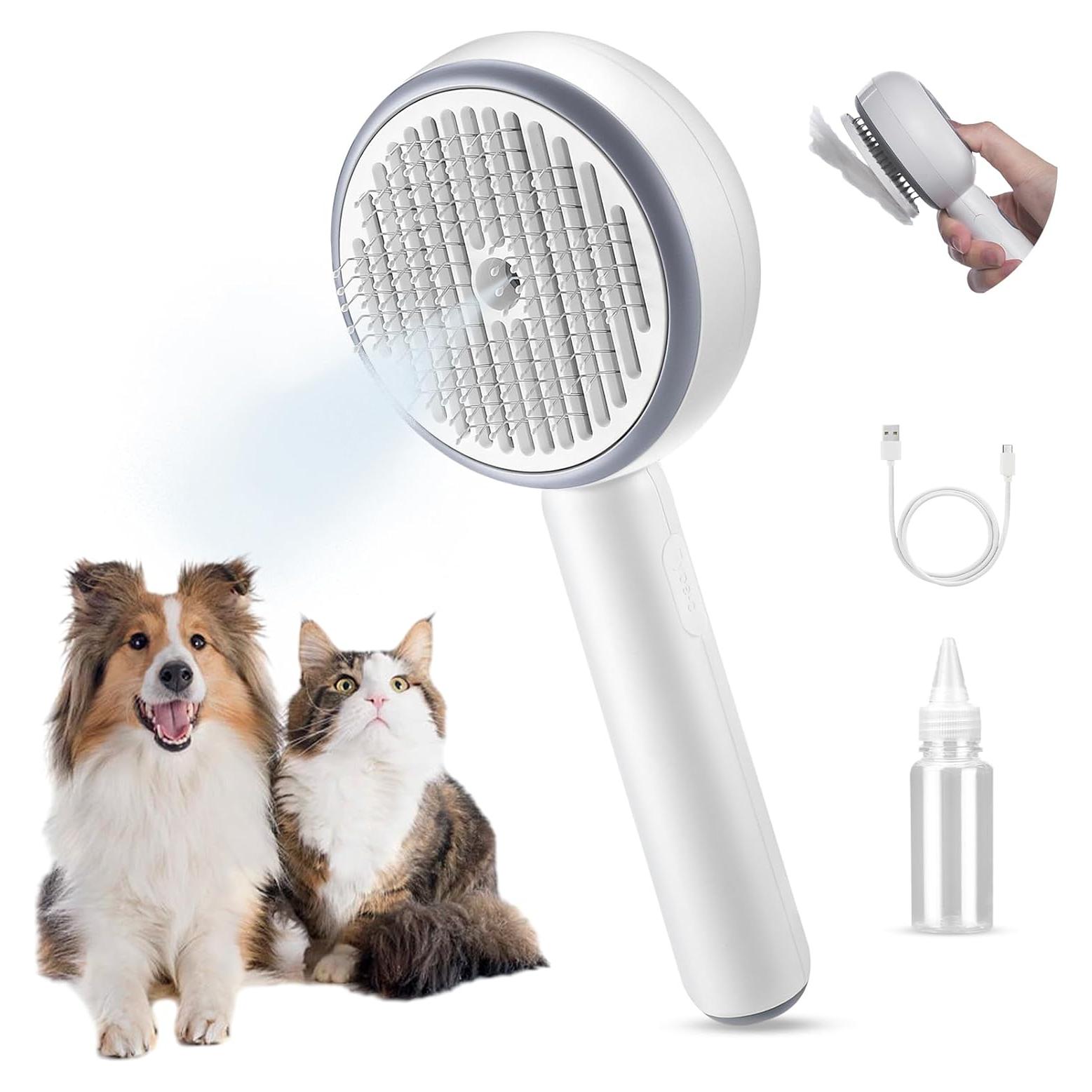 Cepillo de Aseo para Mascotas Budow 3 en 1 con Vapor