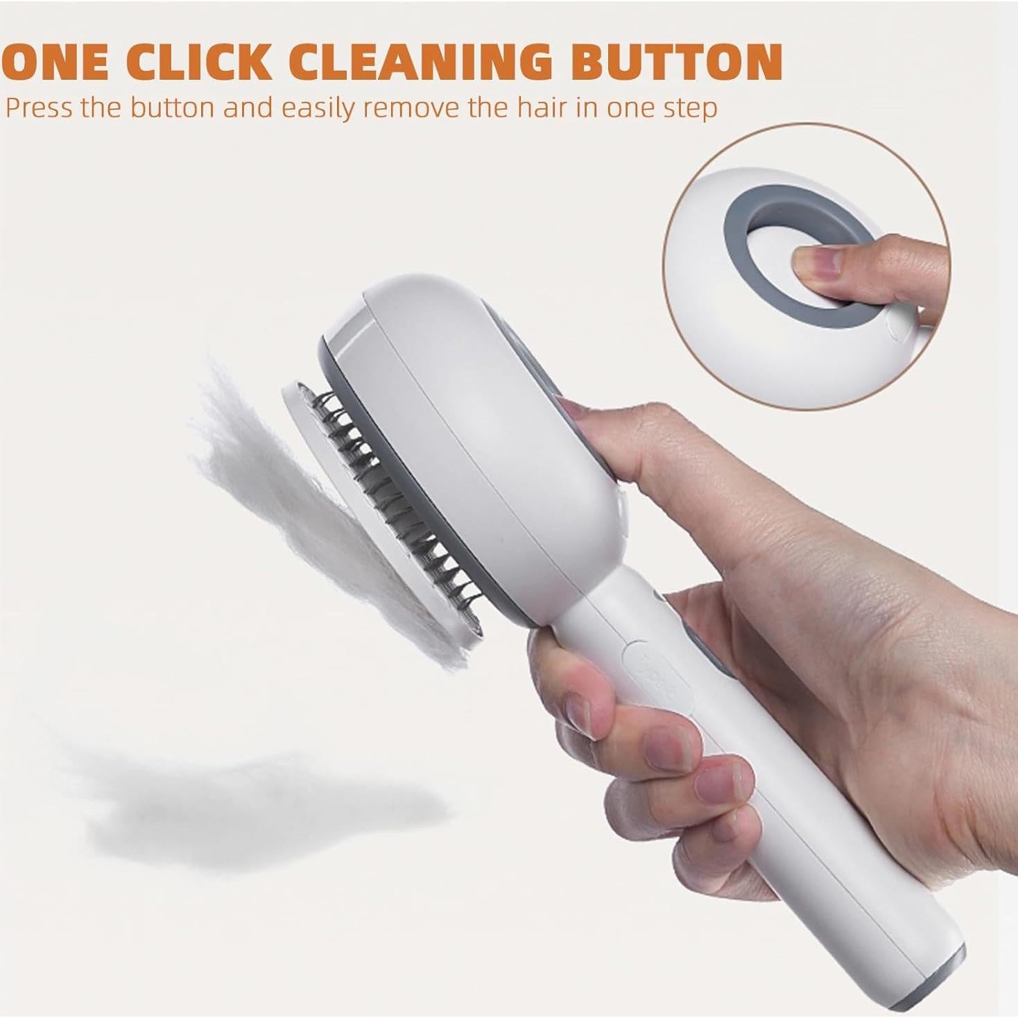 Cepillo de Aseo para Mascotas Budow 3 en 1 con Vapor