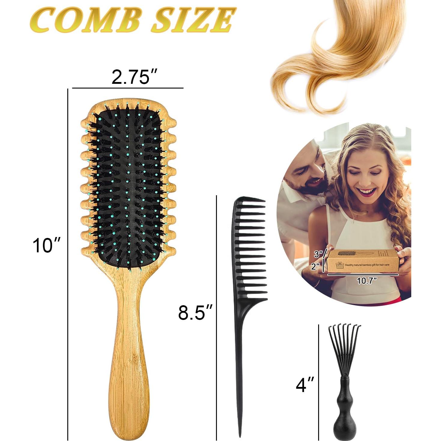 Cepillo Definidor de Rizos Bambú Natural 2025 - Ergonomía y Suavidad