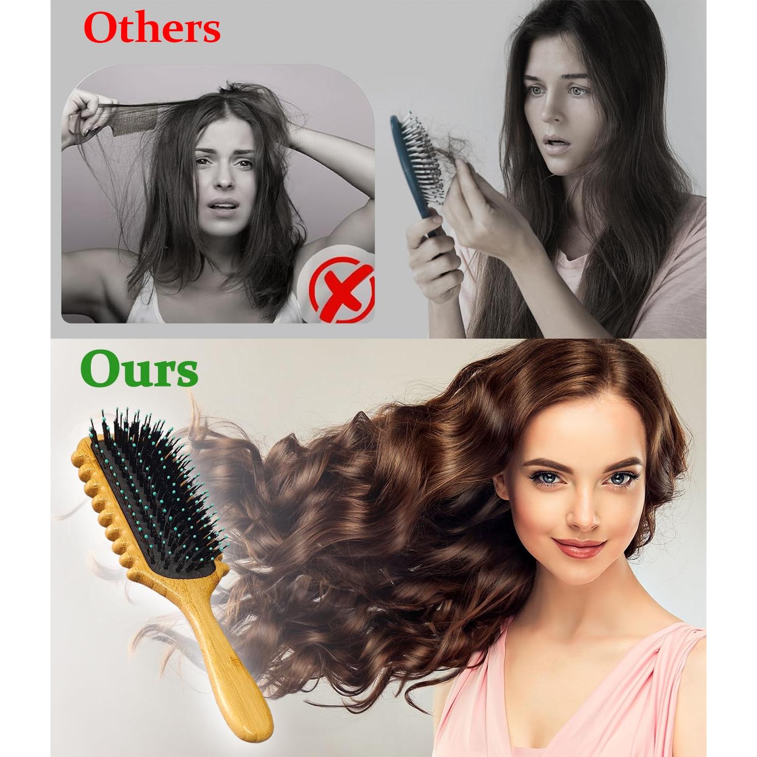 Cepillo Definidor de Rizos Bambú Natural 2025 - Ergonomía y Suavidad