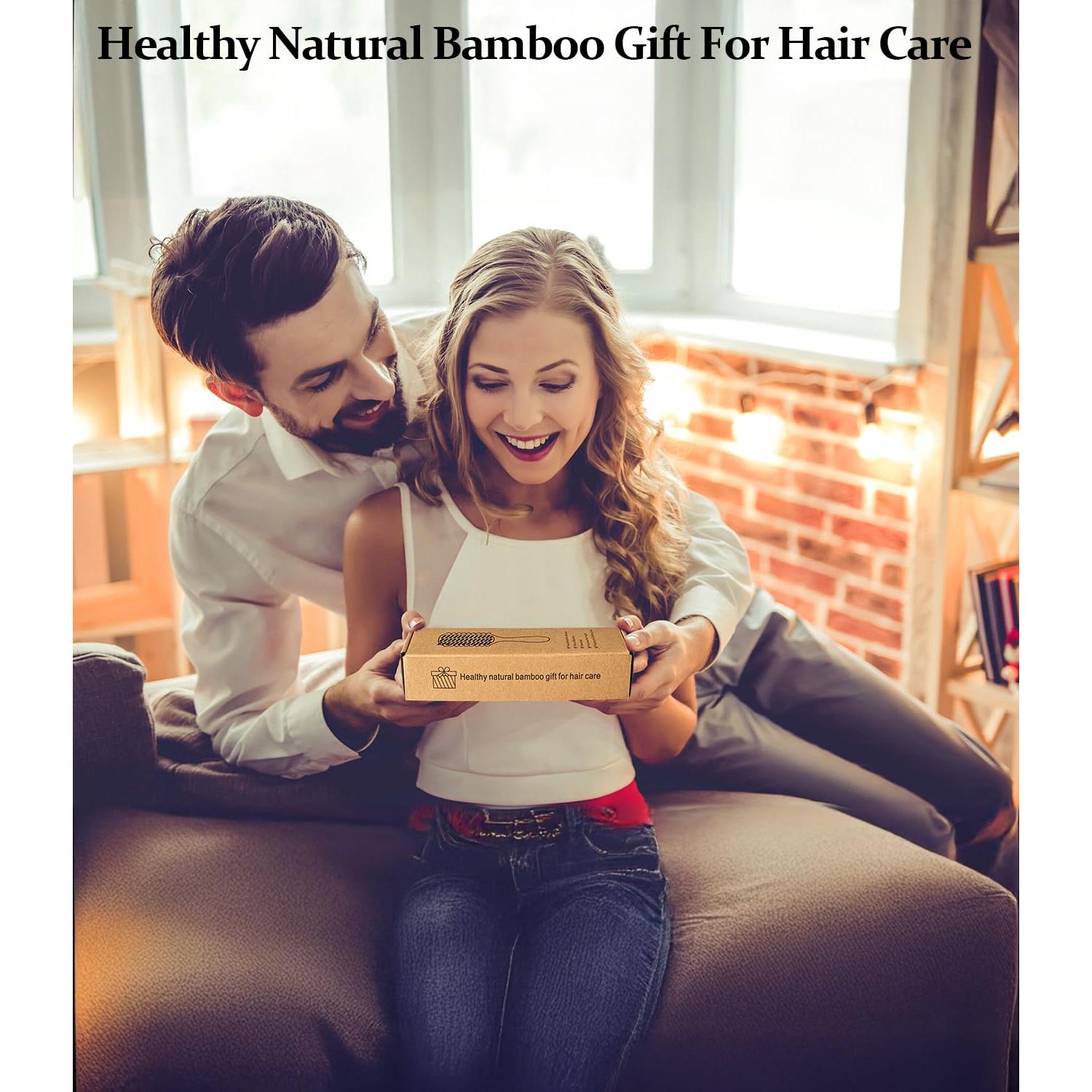 Cepillo Definidor de Rizos Bambú Natural 2025 - Ergonomía y Suavidad