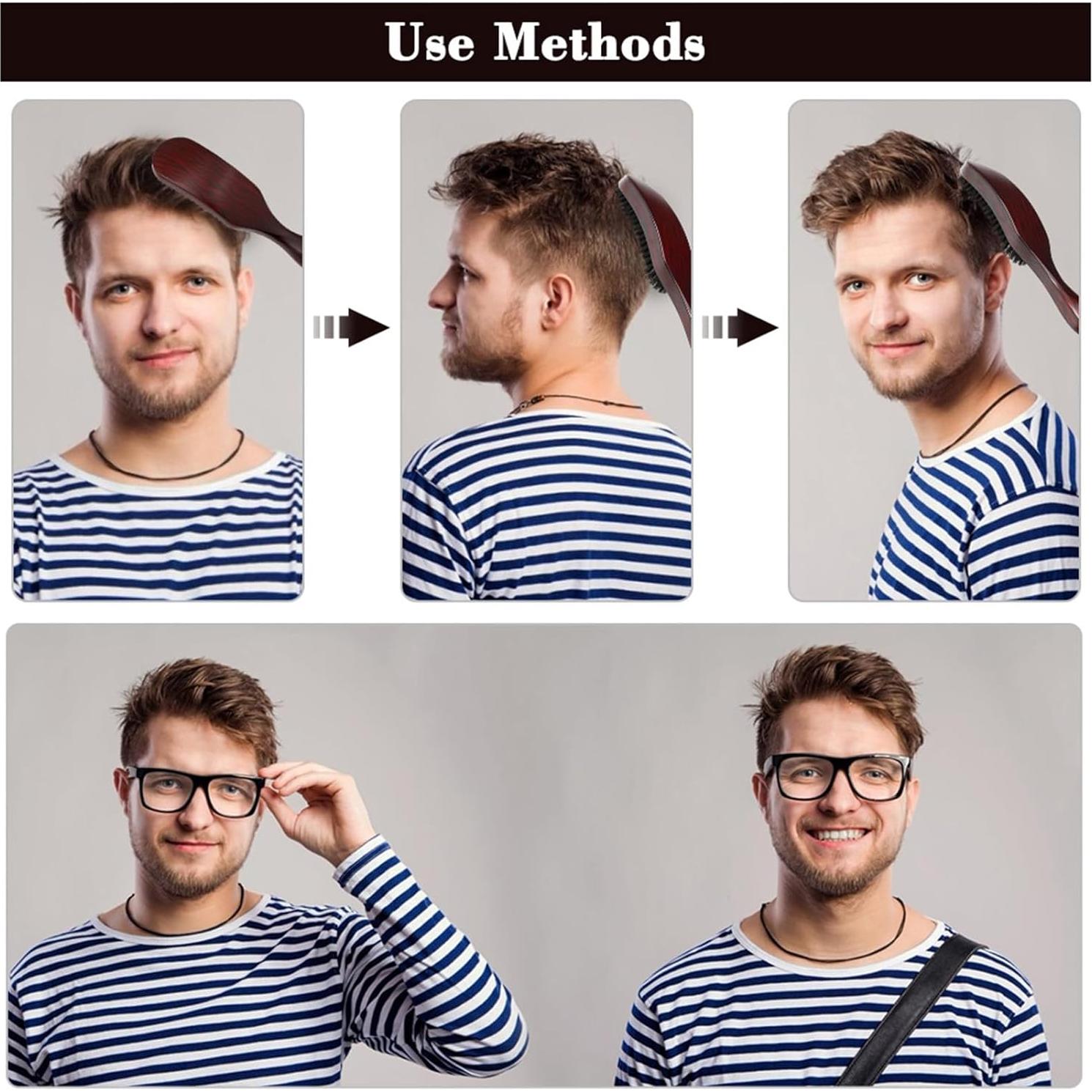 Cepillo Ondulado de Cerdas de Jabalí Moncer 24x5.7cm