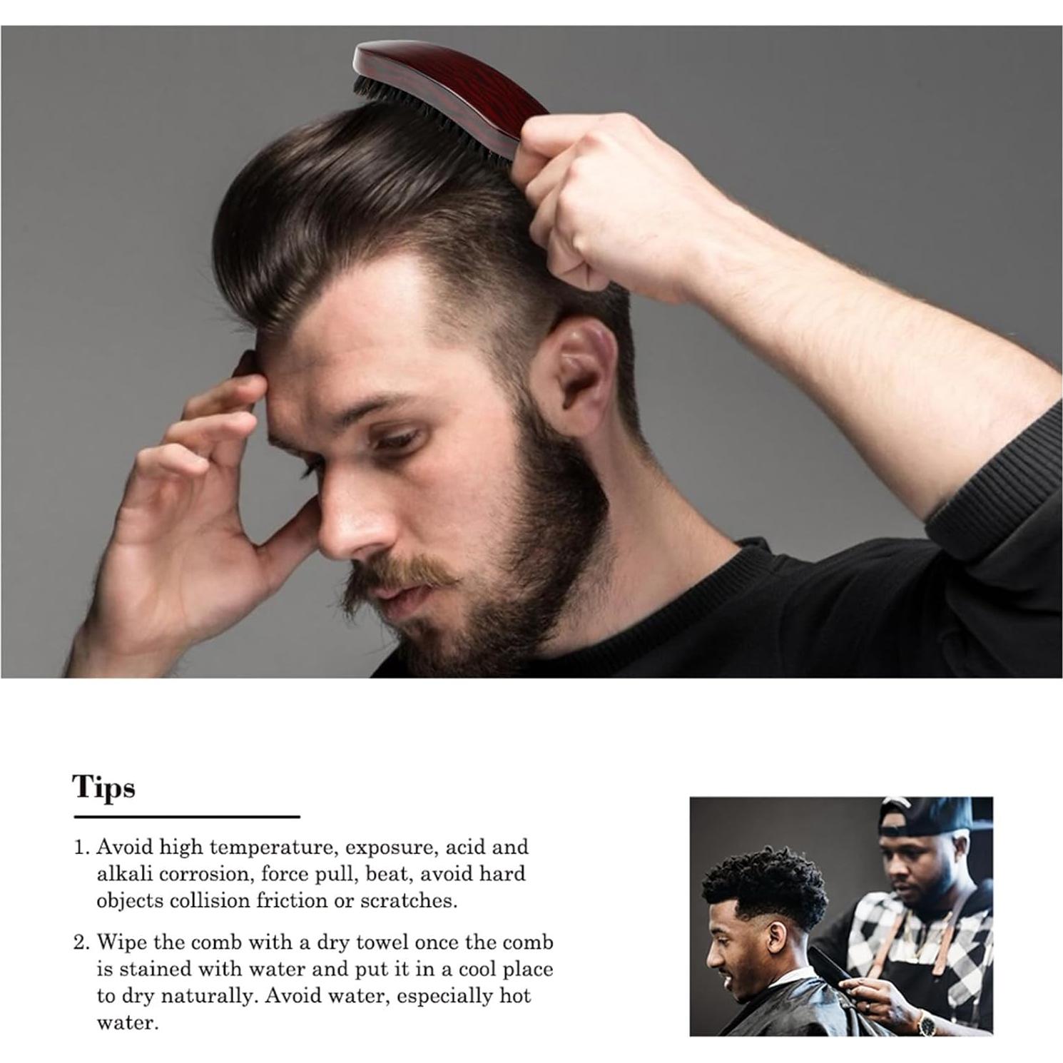 Cepillo Ondulado de Cerdas de Jabalí Moncer 24x5.7cm