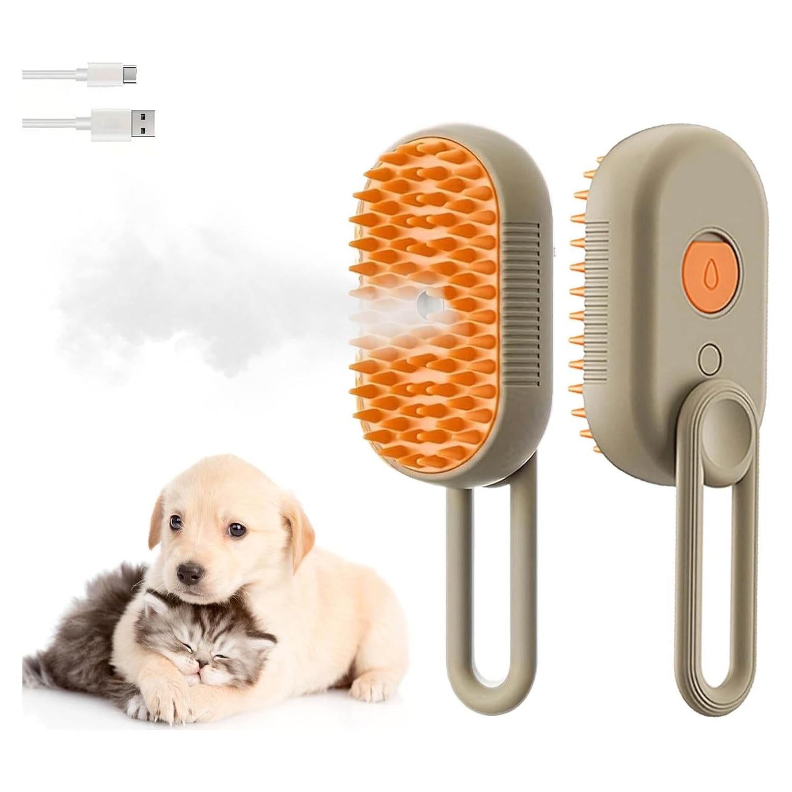 Cepillo de Vapor para Mascotas JAOPINK 4 en 1 Antiestático