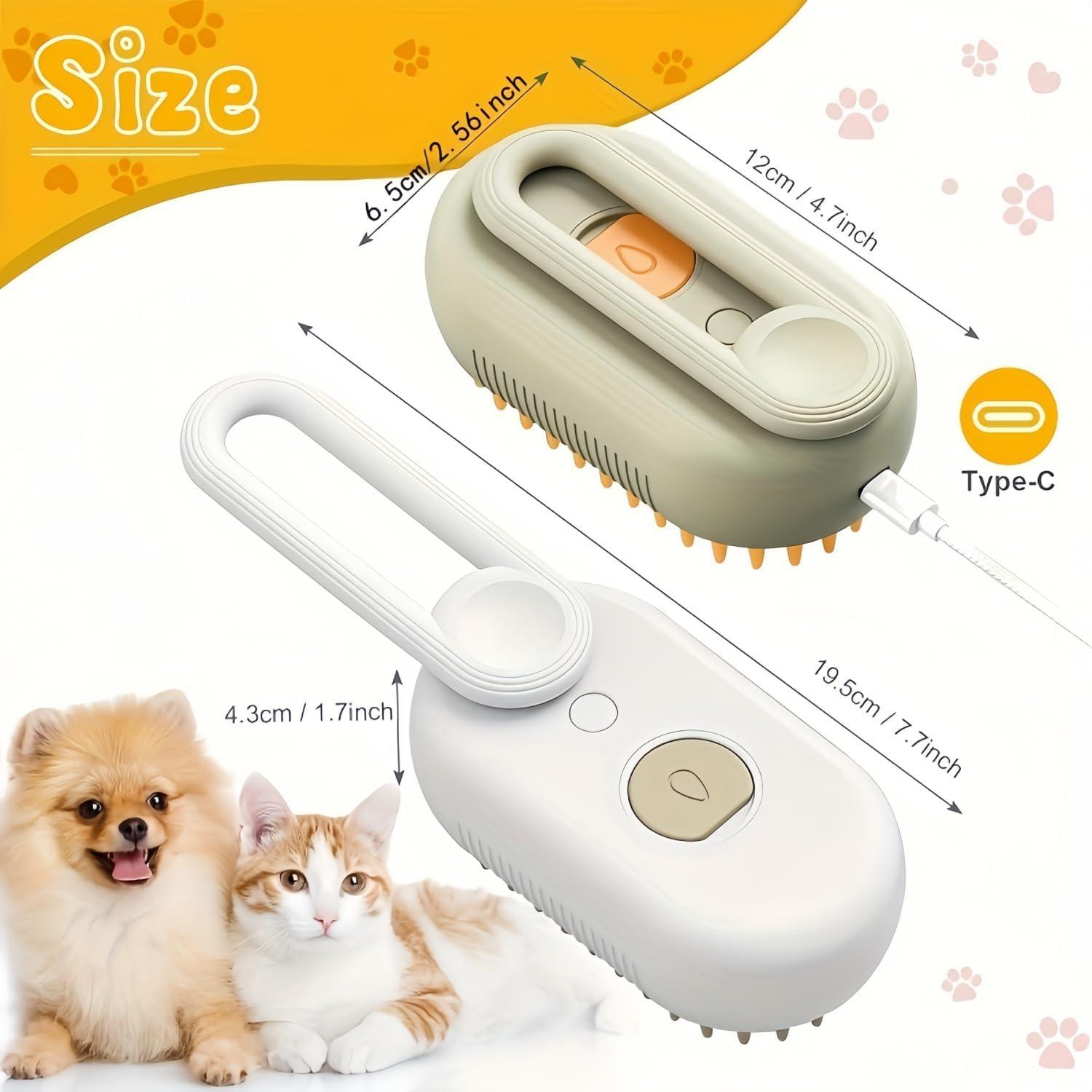 Cepillo de Vapor para Mascotas JAOPINK 4 en 1 Antiestático