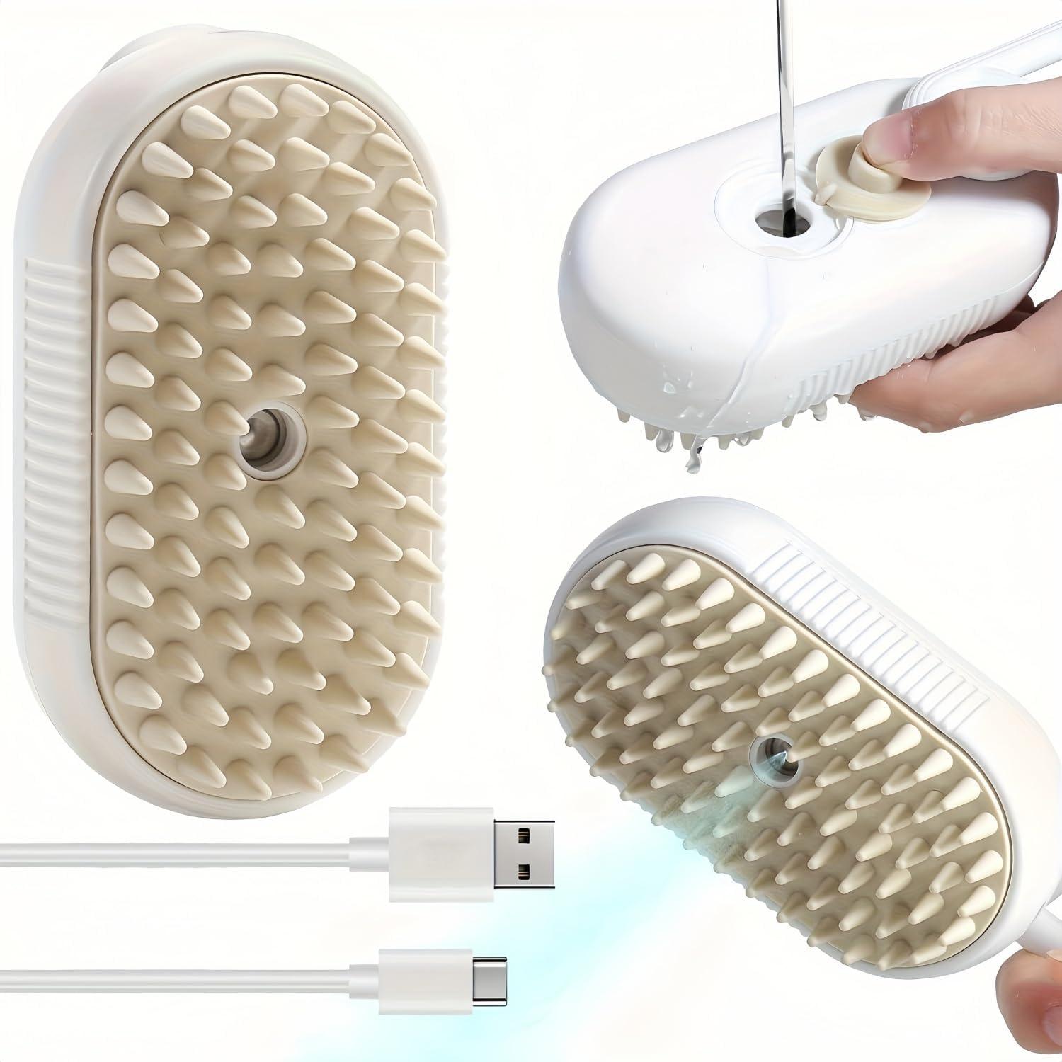 Cepillo de Vapor para Mascotas JAOPINK 4 en 1 Antiestático