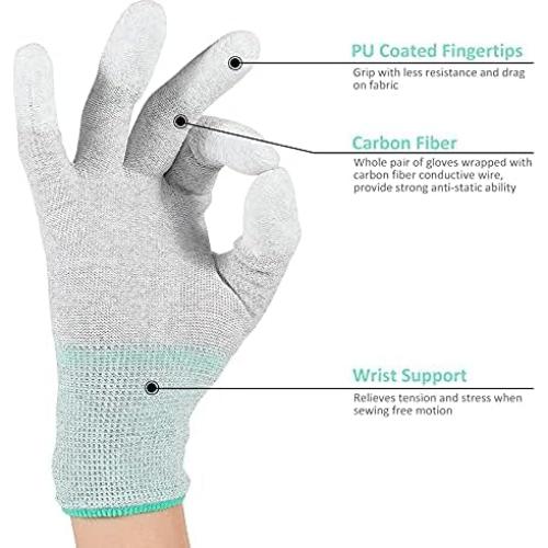 Guantes ESD Antiestáticos Geyoga - 4 Pares Medianos para PC