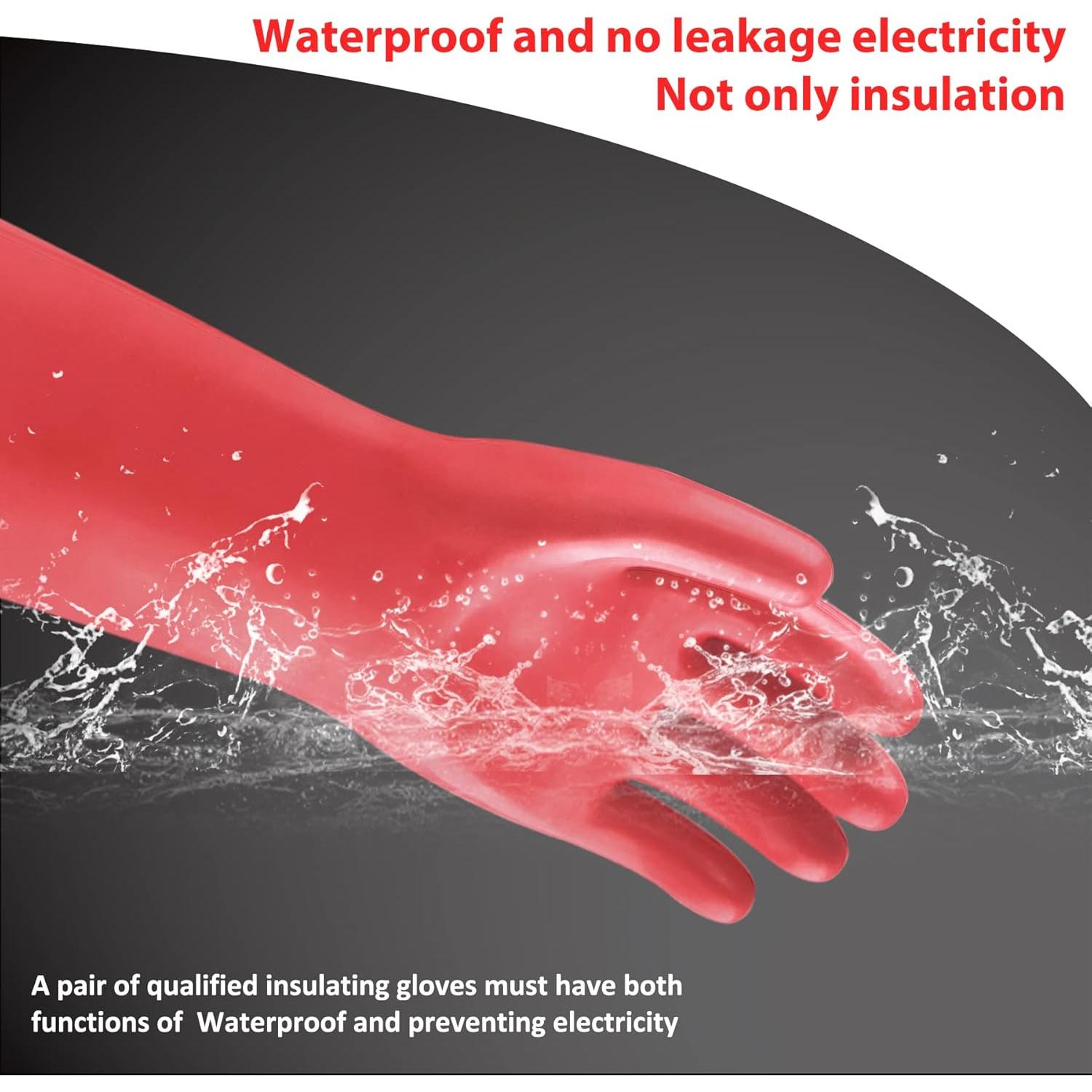 Guantes Aislantes Eléctricos Caucho Rojo 1.8mm 12kVAC/22kVDC