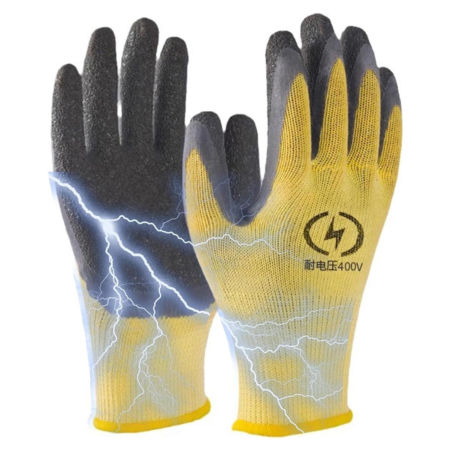 Guantes Aislantes de Alta Tensión 400V - Antideslizantes y Retardantes de Llama