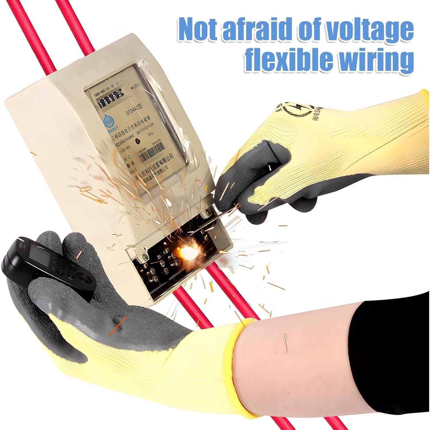 Guantes Aislantes de Alta Tensión 400V - Antideslizantes y Retardantes de Llama