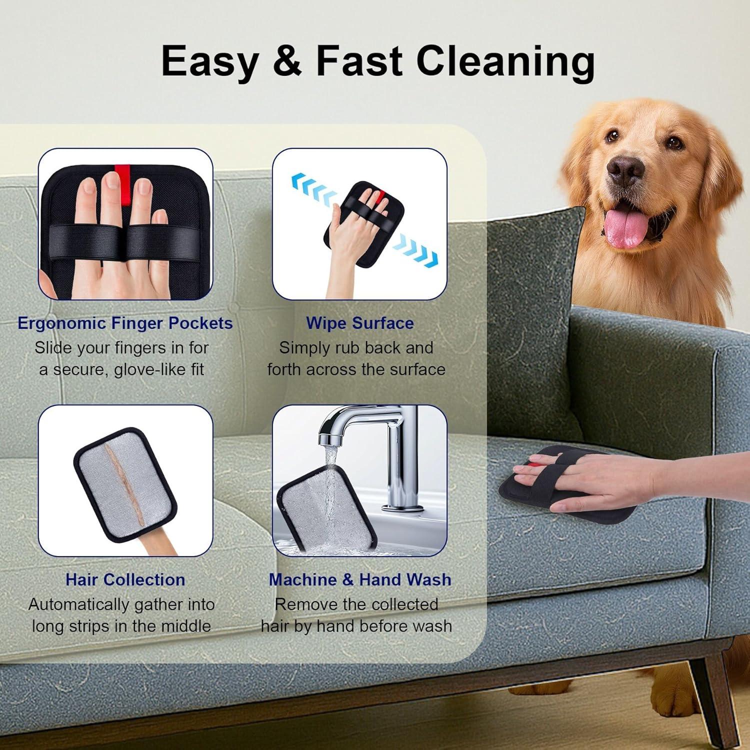 Guantes Electrostáticos AOJEE para Eliminación de Pelo de Mascota 17x13cm