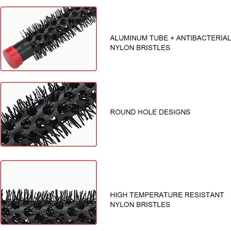 Cepillo Redondo de Estilo Mini Yinhing #3 Aluminio Nylon 26.5 cm