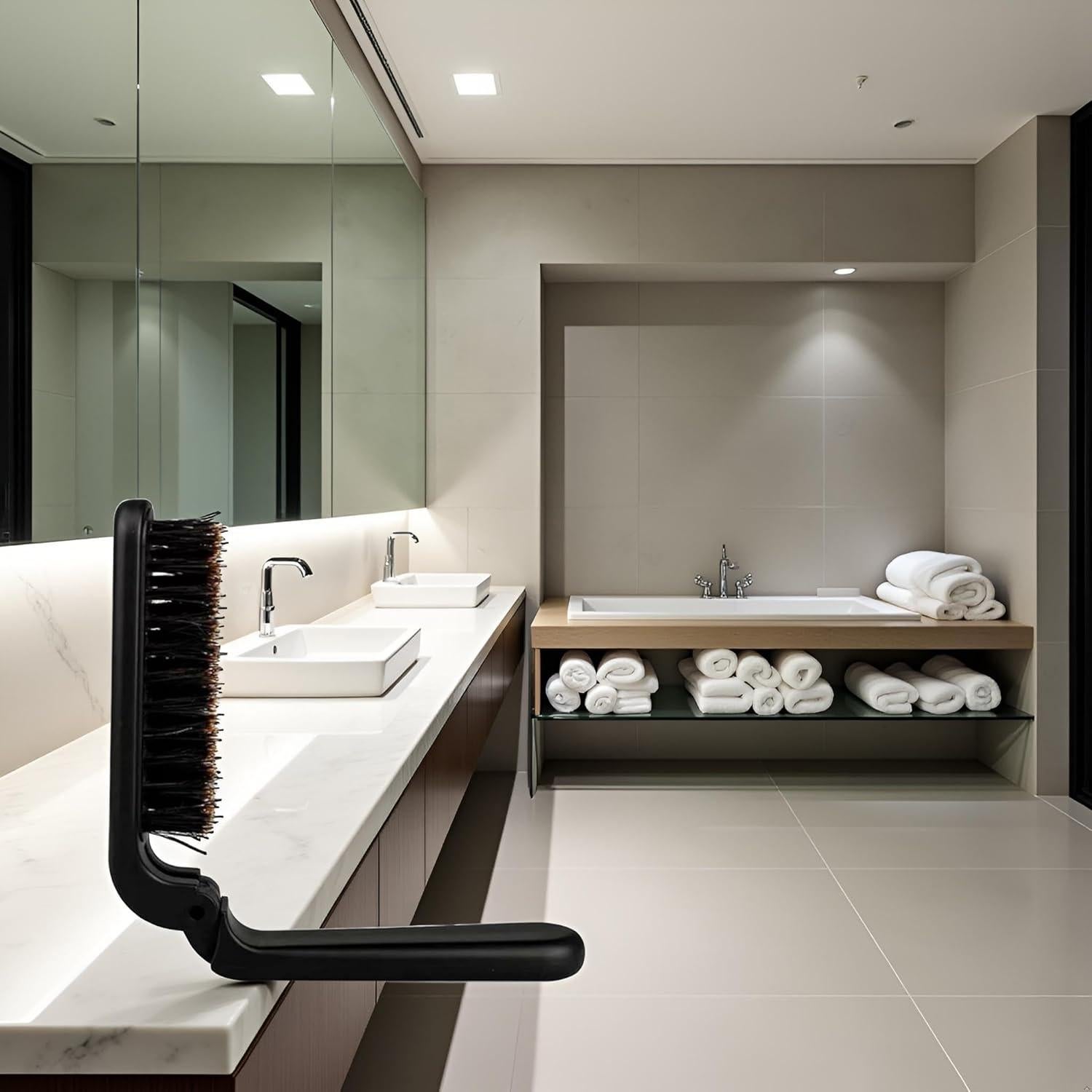 Cepillo de Pelo Plegable Labriciyon Negro con Cerdas de Jabalí