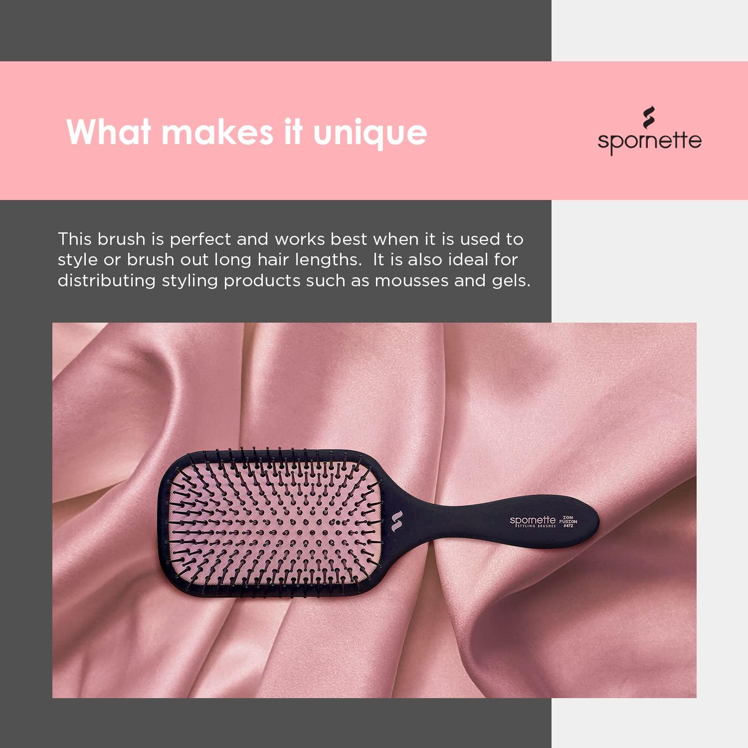 Cepillo de Paleta Spornette 472 Rosa Iónico para Desenredar