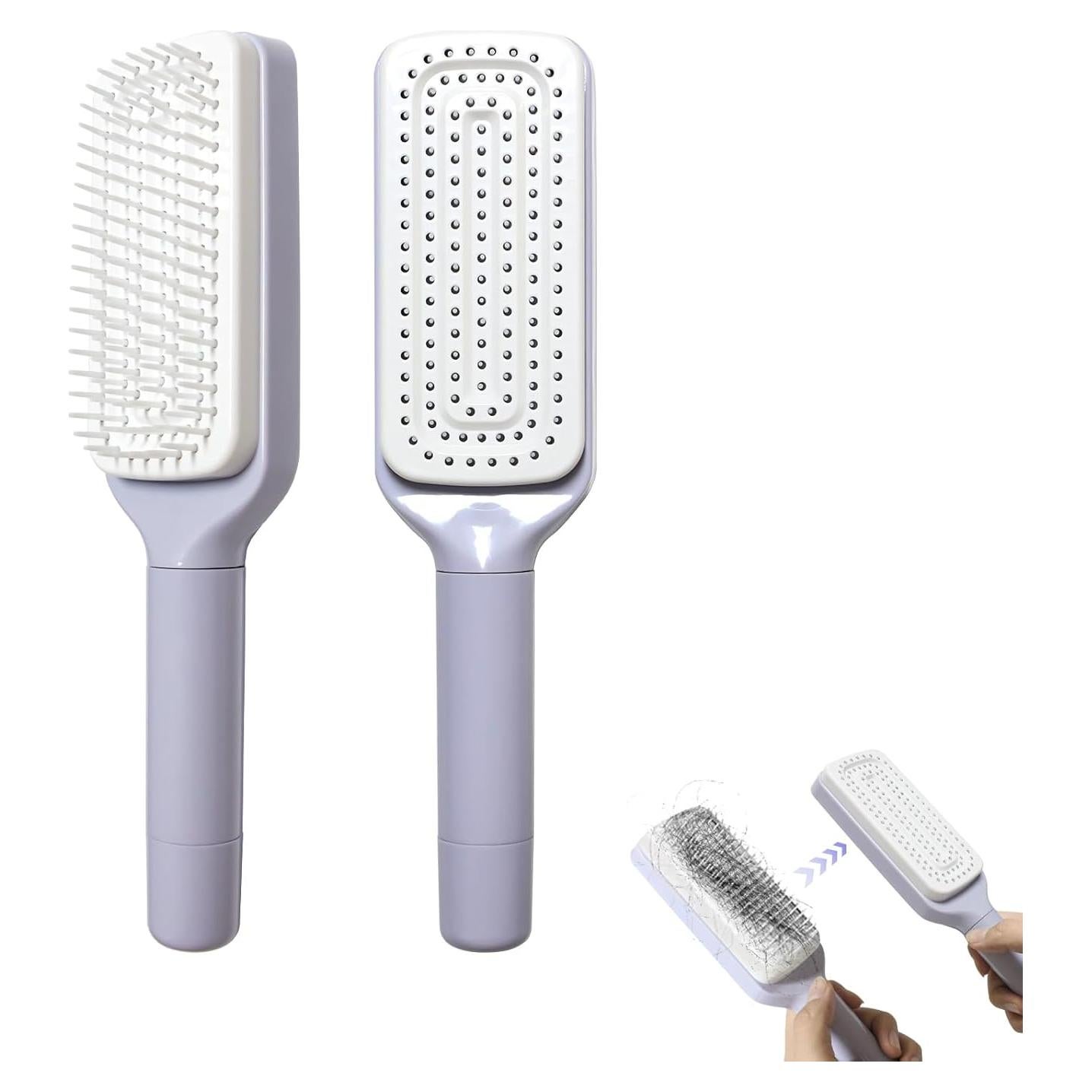 Cepillo de Cabello Autolimpiante Antiestático Genérico 24.89cm