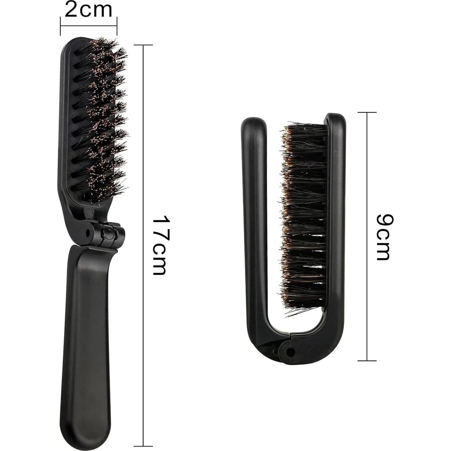 Cepillo Plegable de Cerda de Jabalí Dwuww - Antiestático 2.54cm