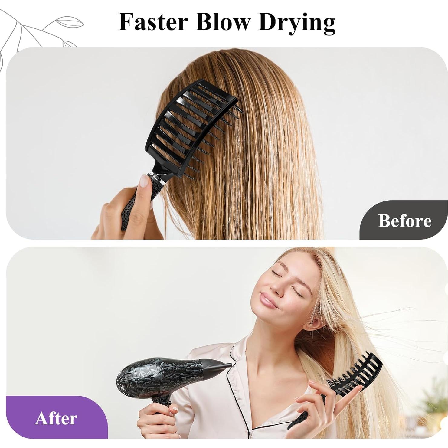 Cepillo Desenredante Suroseate Curvado Ventilado - Sin Dolor