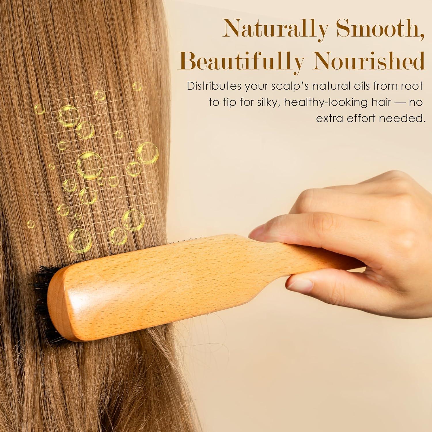 Cepillo Slick Back Stylemate de Cerdas de Jabalí Natural