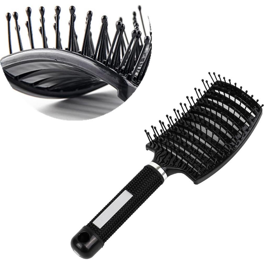 Cepillo de Pelo Curvado AISIBO 26cm 2PCS Anti Frizz Negro/Blanco