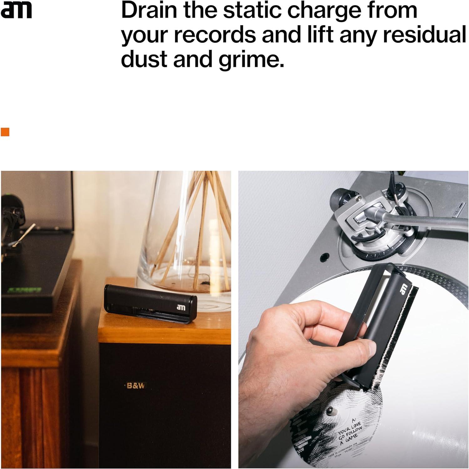 Cepillo Limpiador de Discos AM, Antiestático, Fibra de Carbono