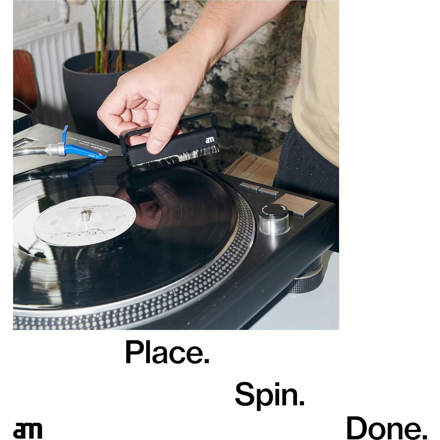 Cepillo Limpiador de Discos AM, Antiestático, Fibra de Carbono