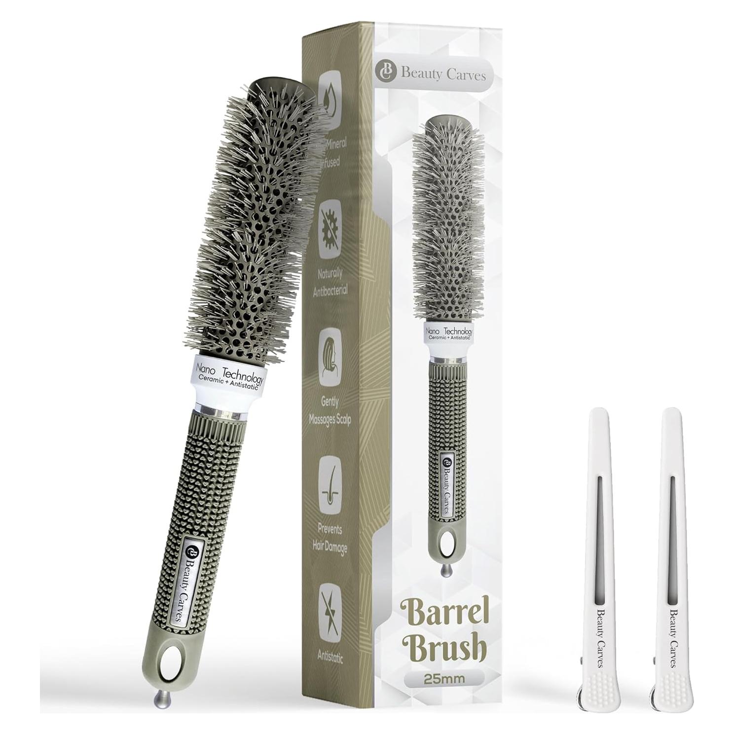 Cepillo Redondo 25mm Beauty Carves - Cerda Nylon 66 Resistente Calor