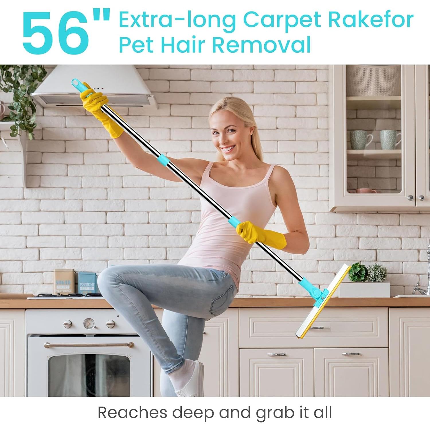 Rastrillo de Alfombra Bolfie 3 en 1 para Pelo de Mascotas 142 cm