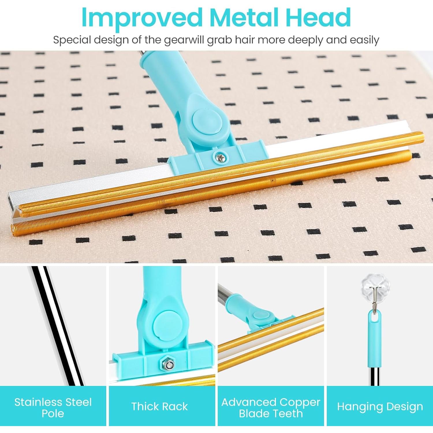 Rastrillo de Alfombra Bolfie 3 en 1 para Pelo de Mascotas 142 cm