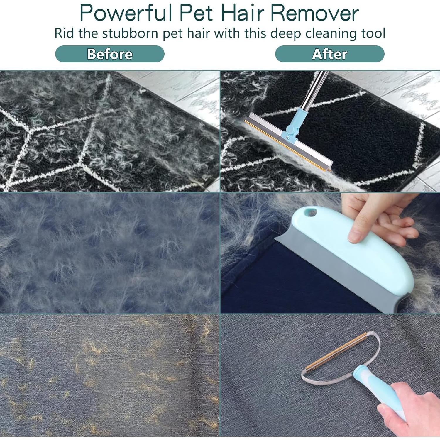 Juego de Quitapelos para Mascotas Baspee - 4 Paquetes, Azul