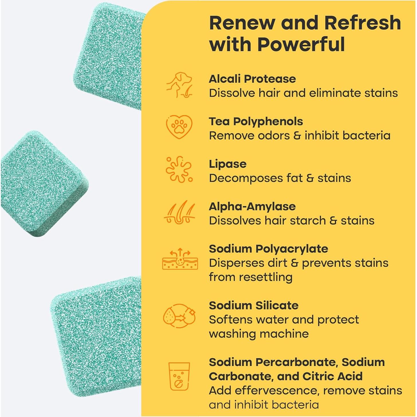 Tabletas Limpiadoras de Lavadora Uproot Lint - 24 Unidades