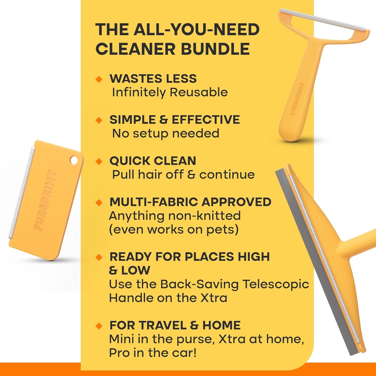 Paquete Removedores de Pelo de Mascotas Uproot Cleaner Pro Xtra Mini