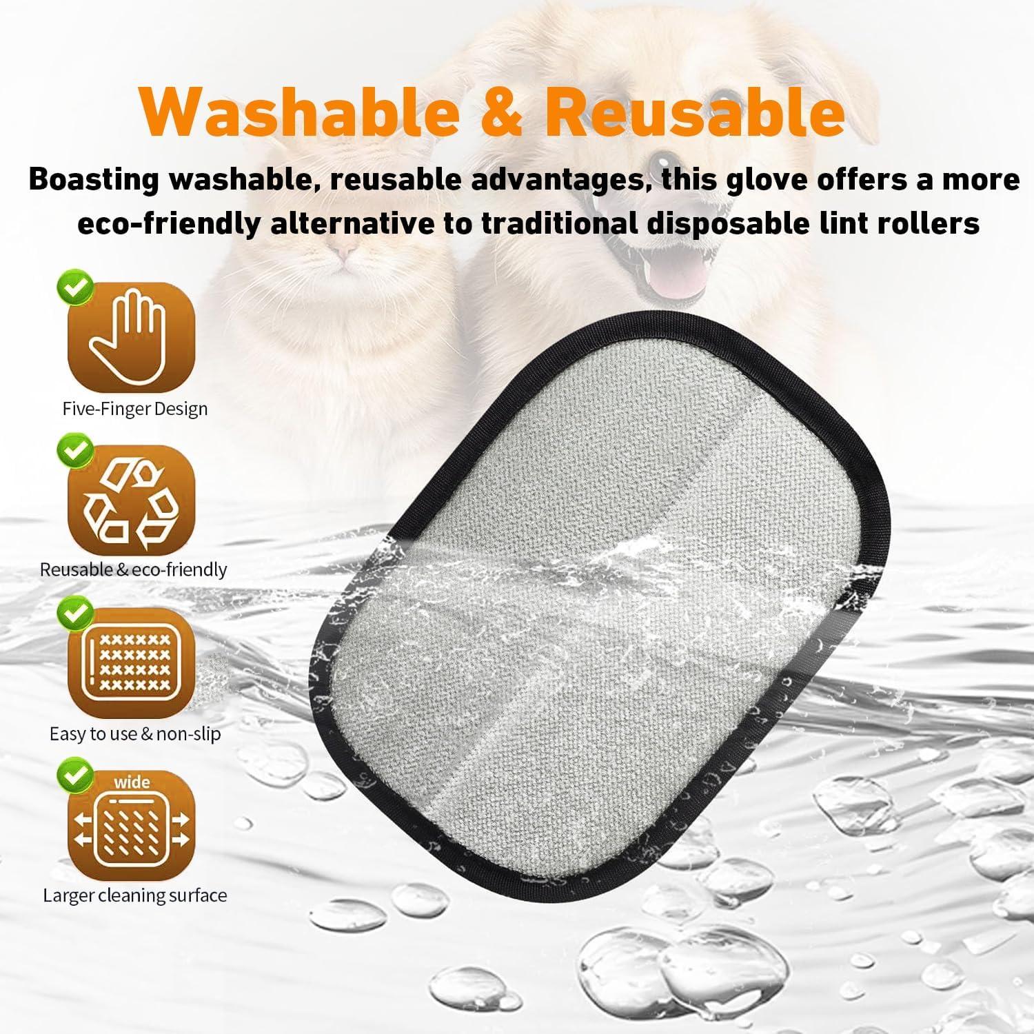 Guante Removedor de Pelo de Mascotas Comasua 3 Piezas 23x17cm