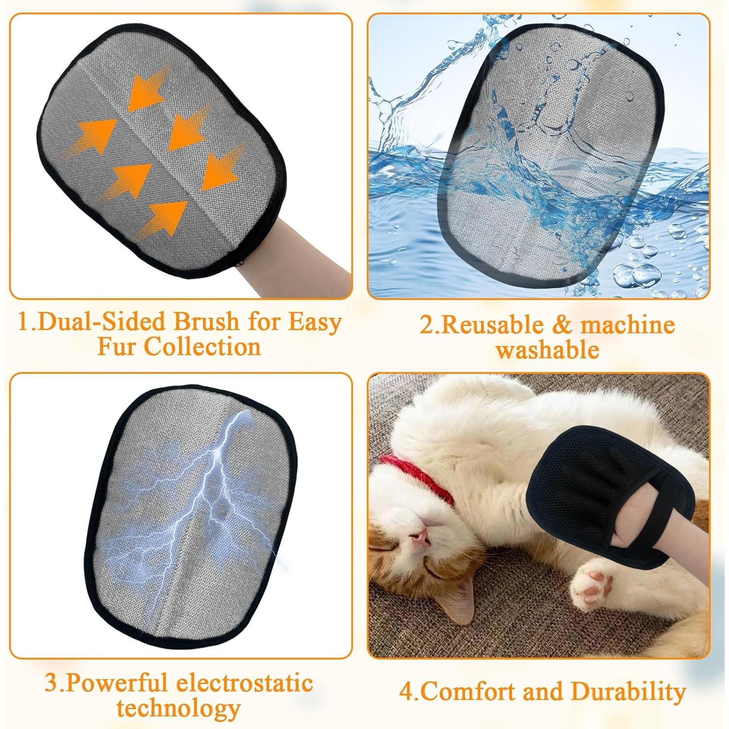 Guante Electroestático Giococo para Remoción de Pelo de Mascotas