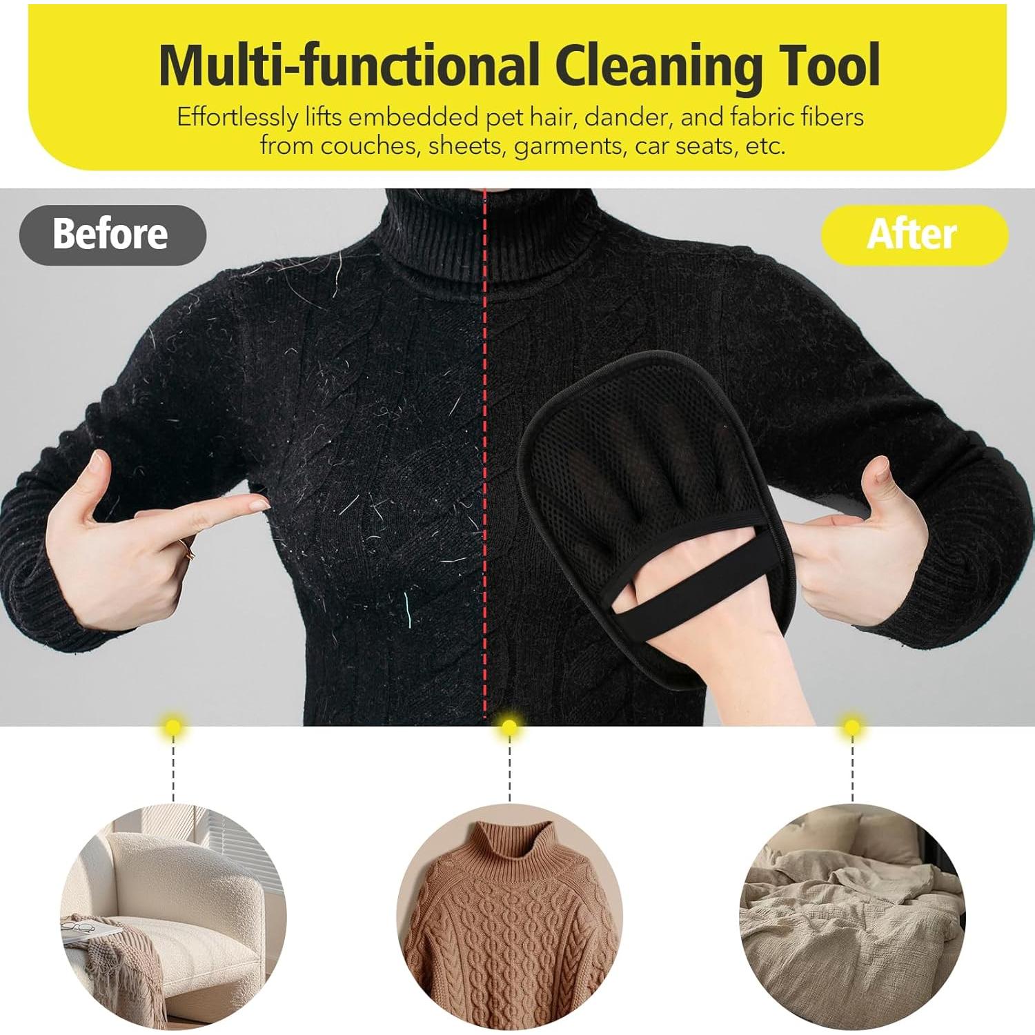 Guantes de Aseo para Mascotas Yummy Sam 2 Pcs Doble Cara