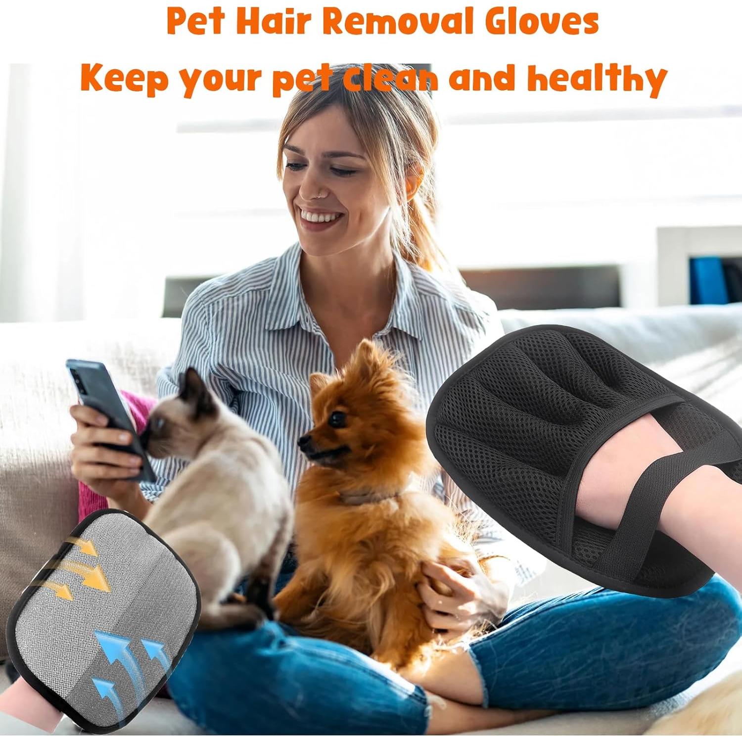 Guantes Quitapelos Electroestáticos BHXGLWK 2 Piezas Mascotas