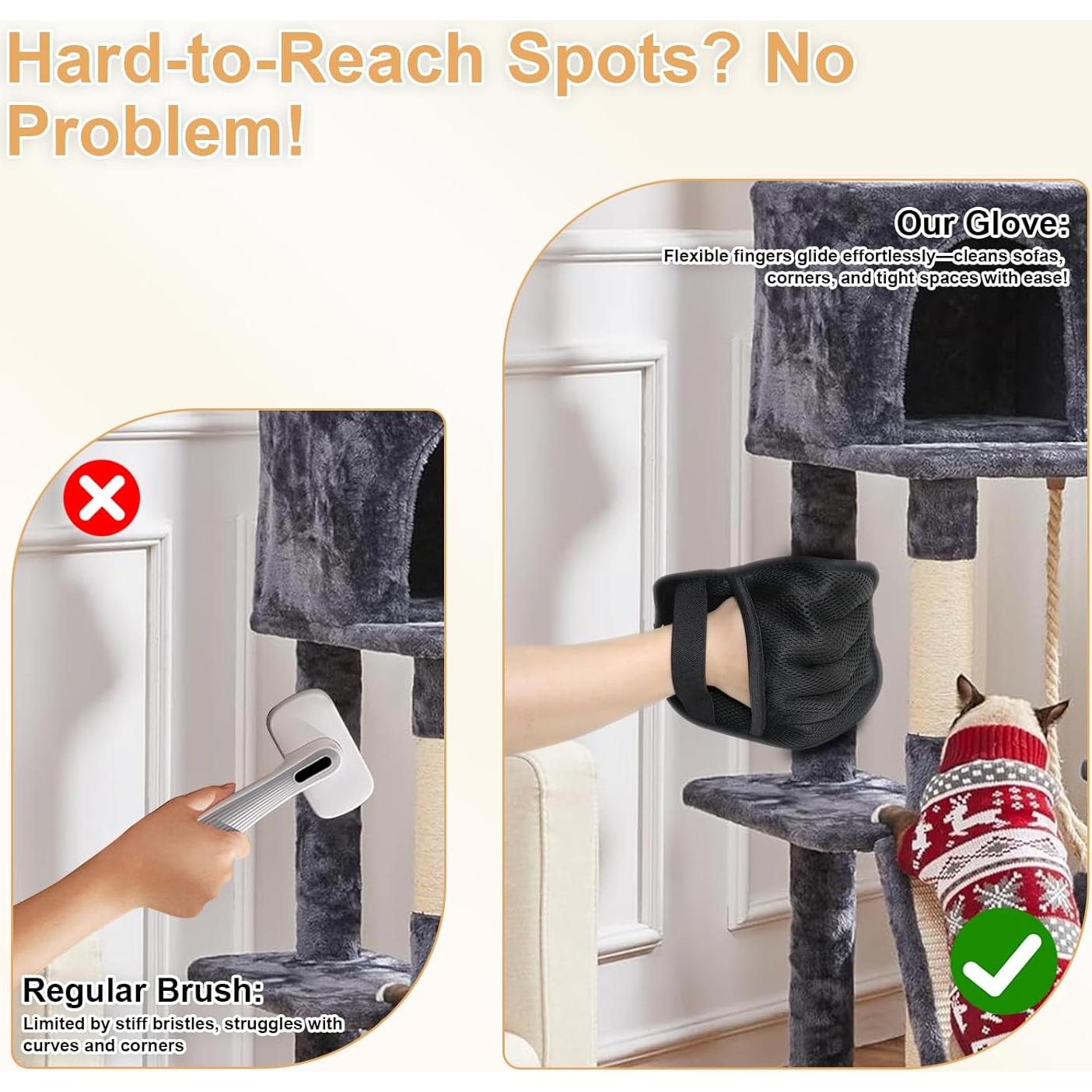 Guante Electroestático para Pelo de Mascotas CNWDTLS 22.5x16.5cm