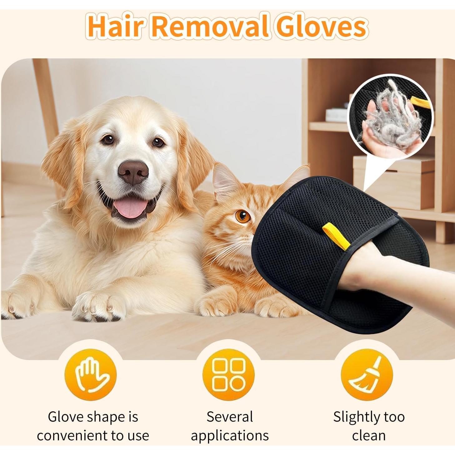 Guantes Electroestáticos YUZUKYAUY para Eliminación de Pelo de Mascotas