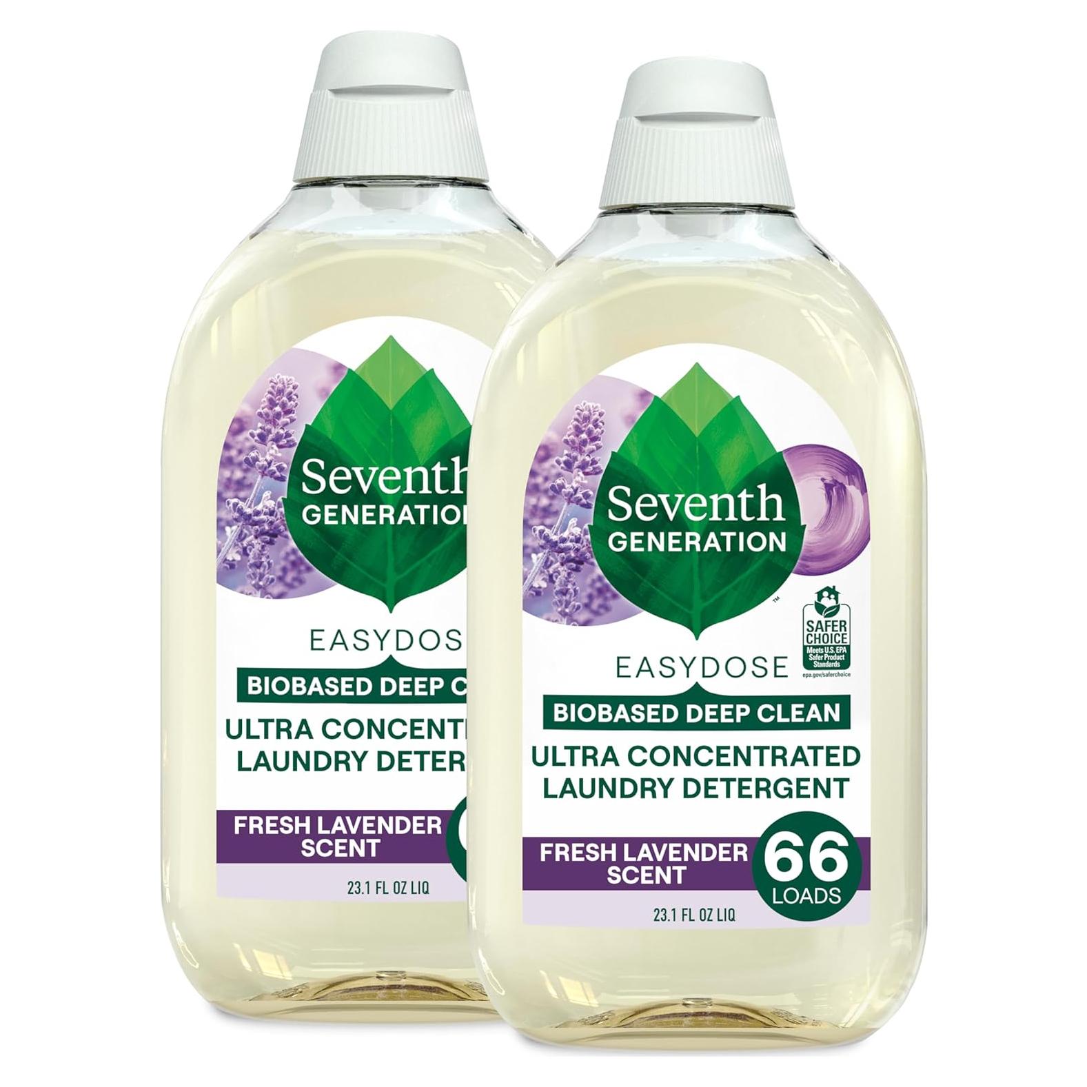 Detergente de Ropa Ultra Concentrado Seventh Generation 2x23 oz Lavanda