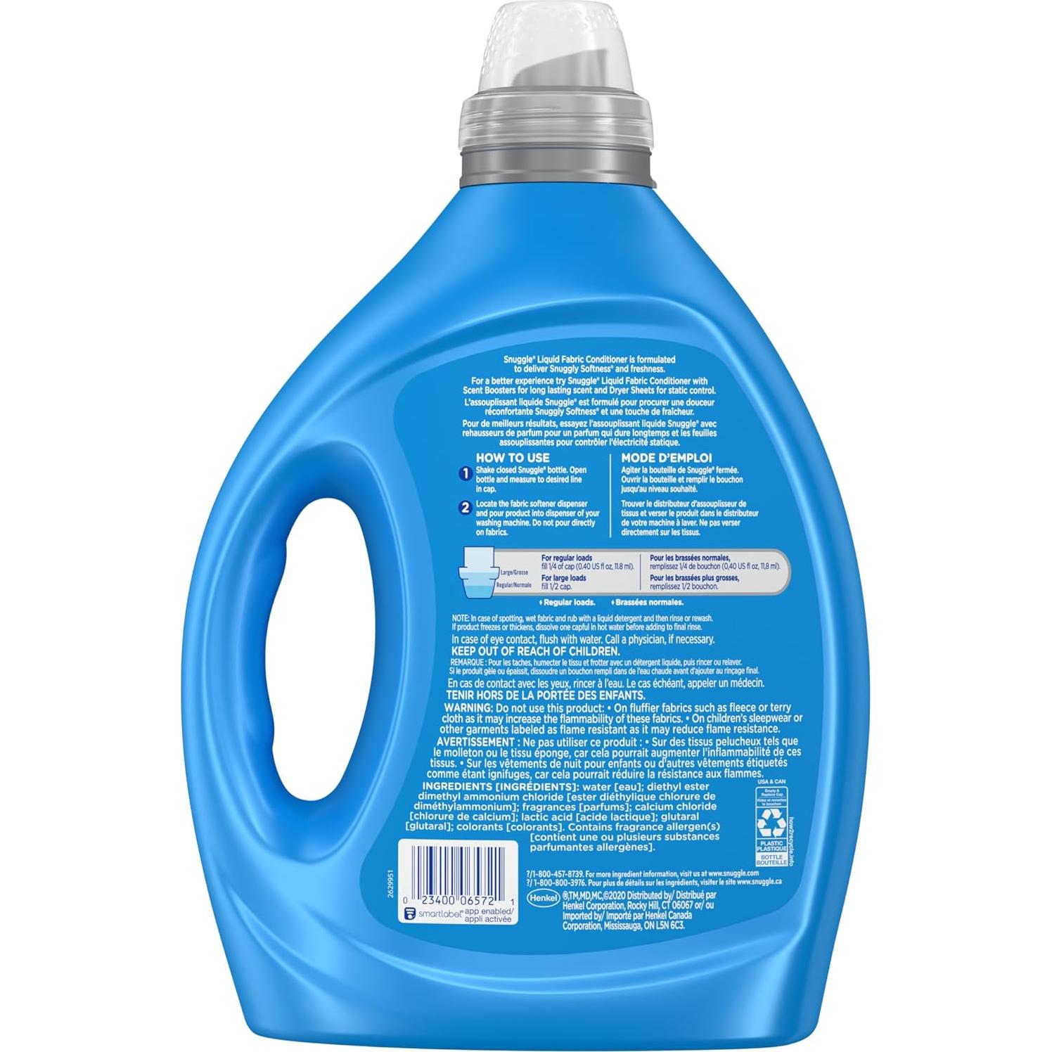 Suavizante de Tela Líquido Snuggle Blue Sparkle 2X 2.37L