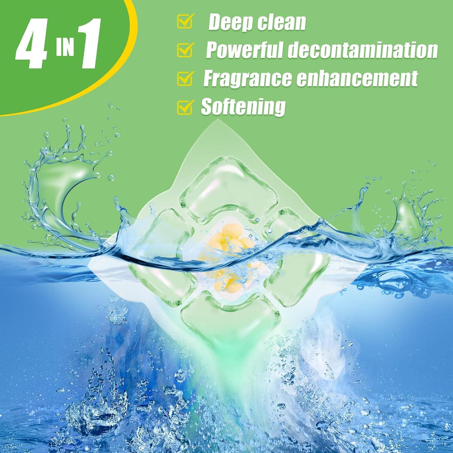 200 Cápsulas Detergente Ropa Heigble 4 en 1 Fragancia Camelia