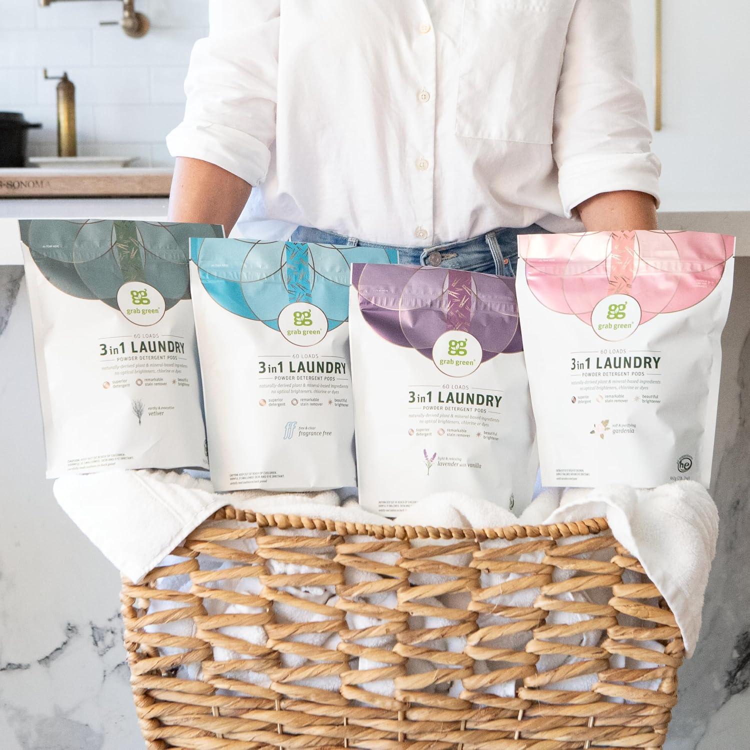 Cápsulas de Detergente para Ropa Grab Green 24 Unidades Lavanda