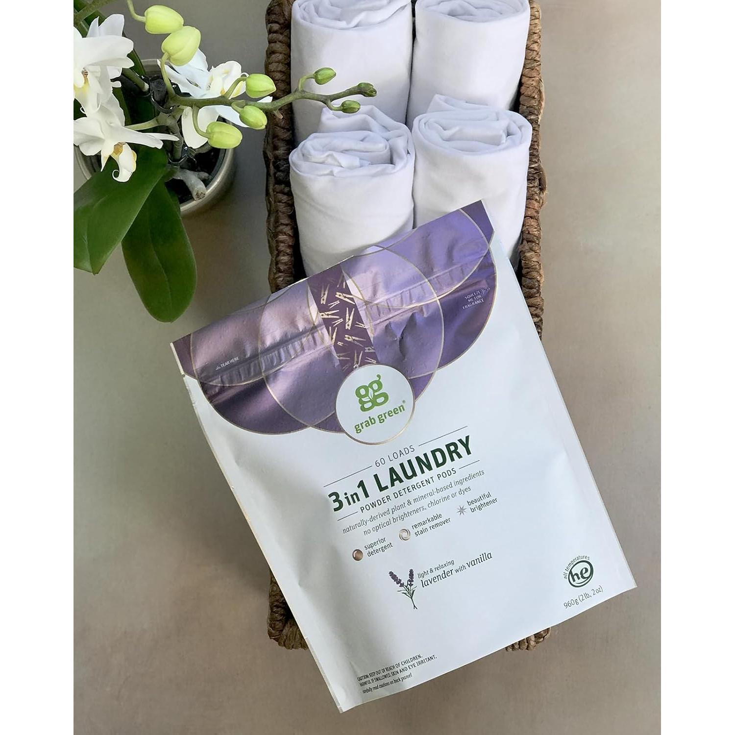 Cápsulas de Detergente para Ropa Grab Green 24 Unidades Lavanda