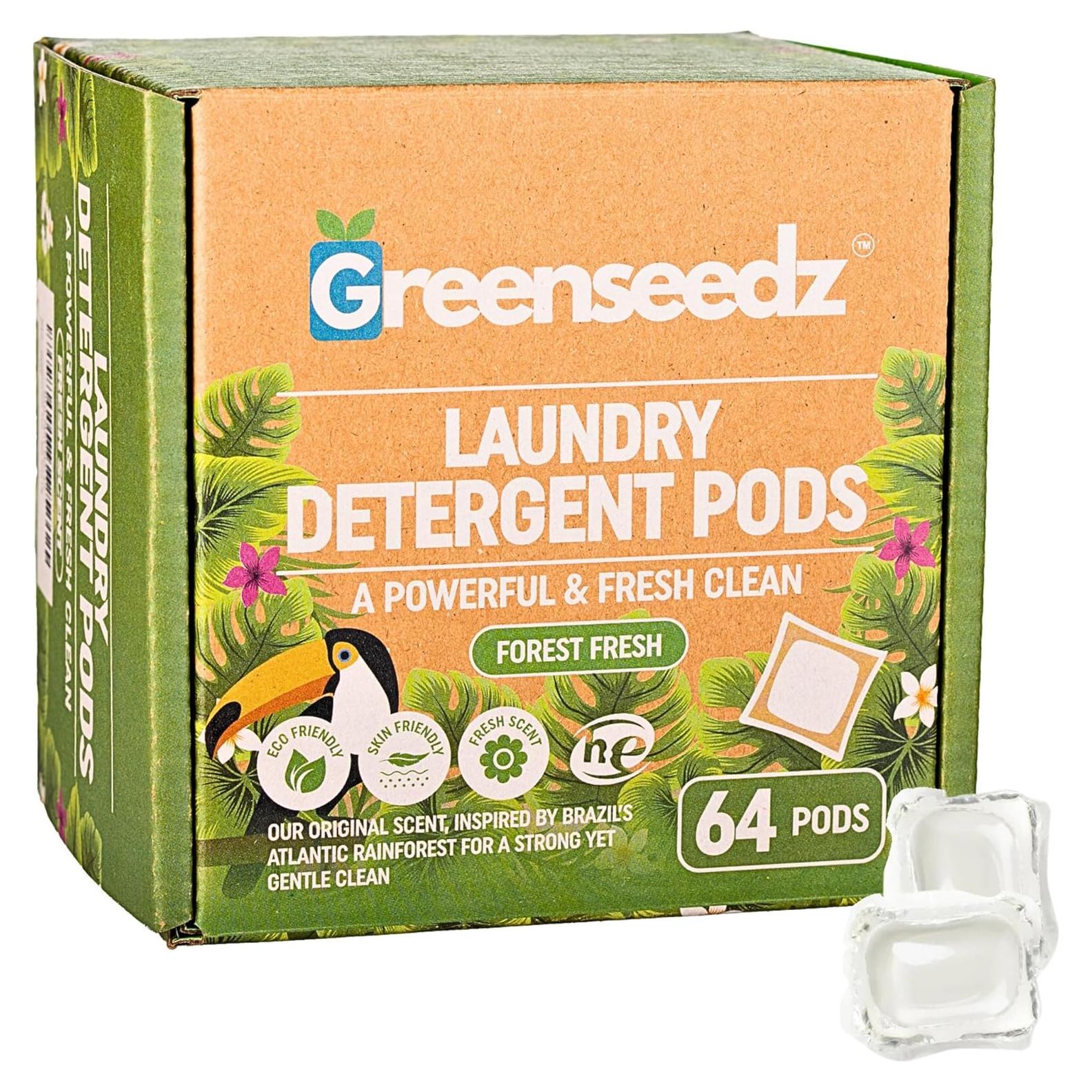 Bolsas de detergente ecológicas Greenseedz 64 unidades aroma fresco