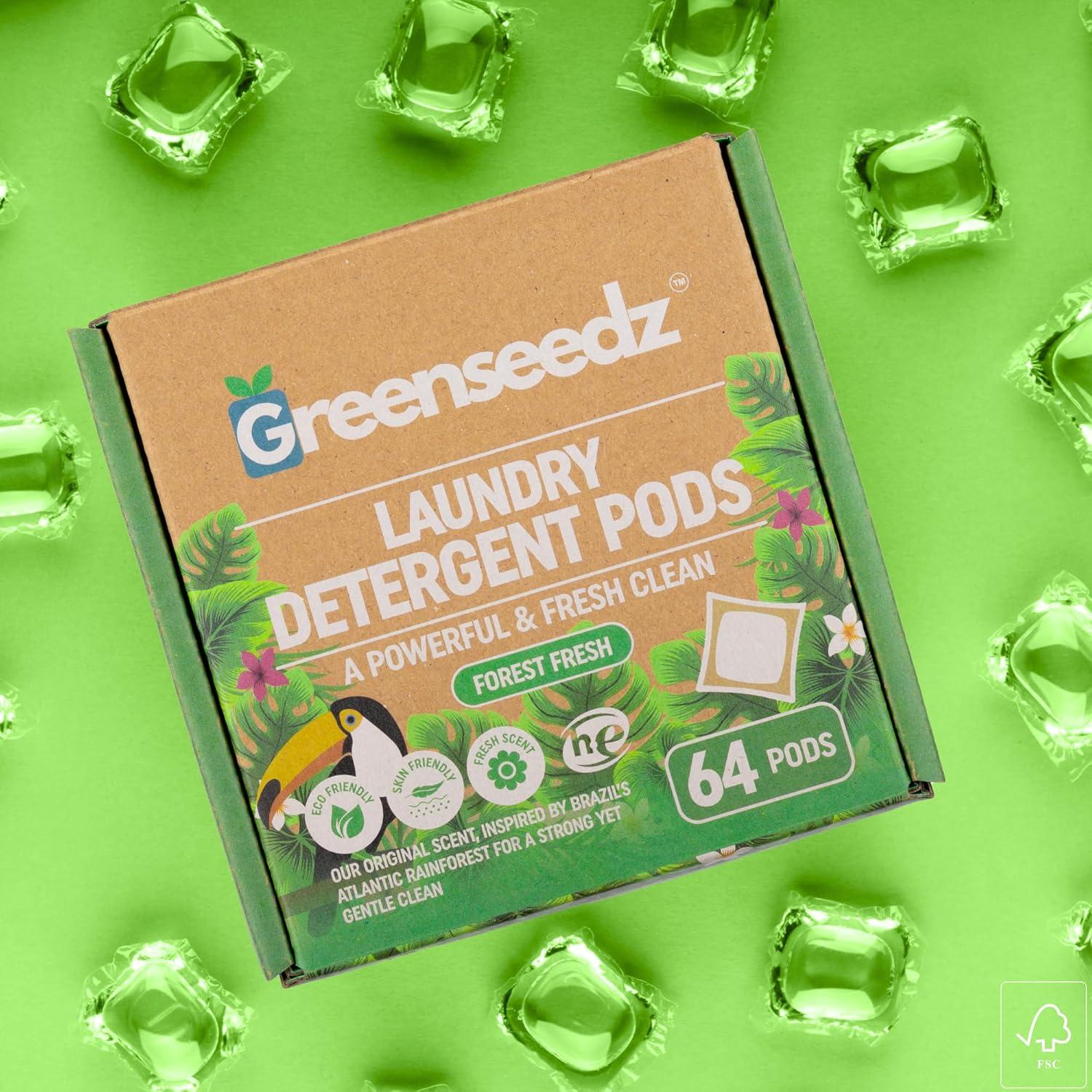 Bolsas de detergente ecológicas Greenseedz 64 unidades aroma fresco